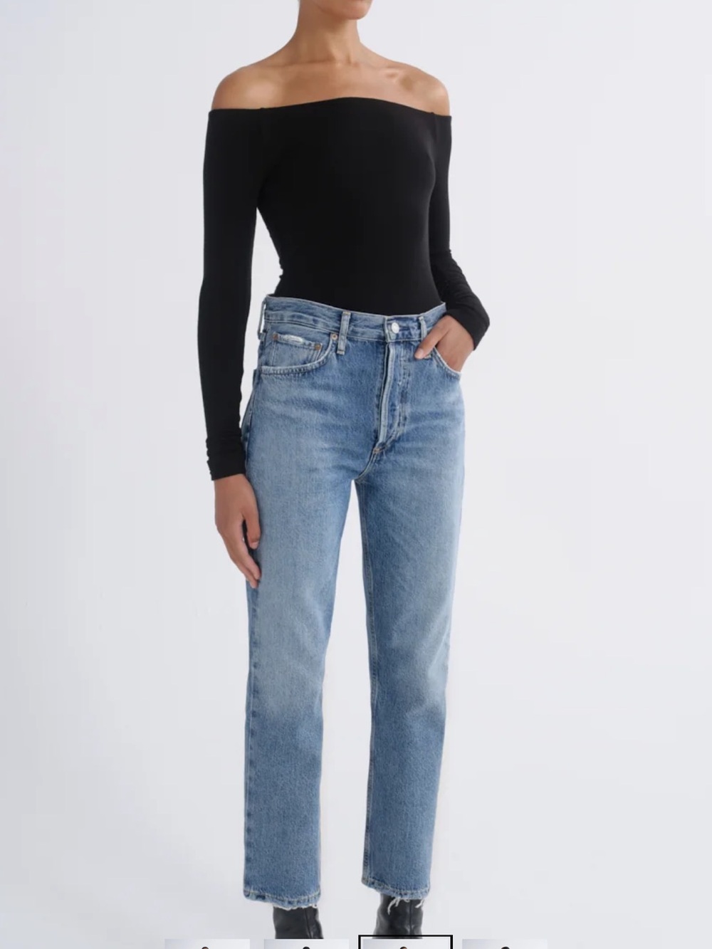 Agolde Light Blue High-Rise Ankle Jeans